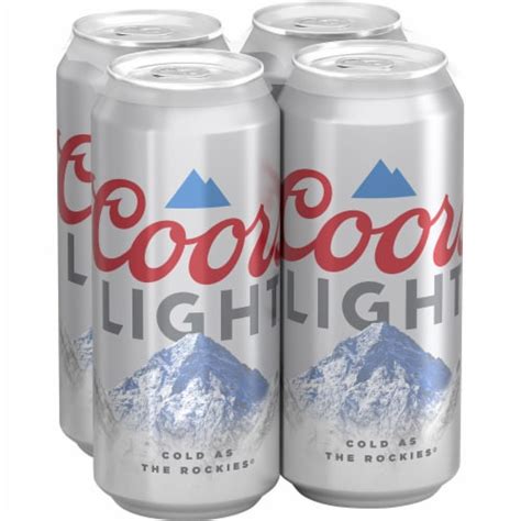 Coors Light American-style Light Lager Beer, 4 cans / 16 fl oz - Kroger