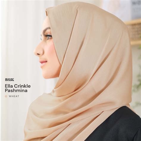 Jual Ella Crincle Pashmina By My Sure Pashmina Hijab Crincle Premium