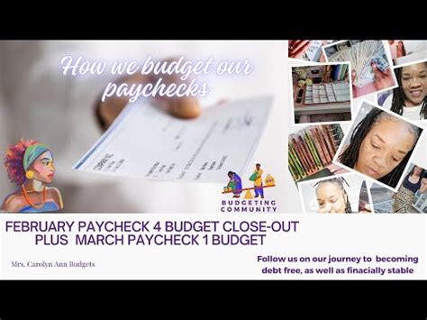 February Paycheck Budget March Paycheck Budget Review Youtube