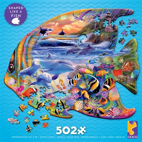 Buy Fish Shaped Puzzle 502pcs Puzzle Jigsaw Jungle