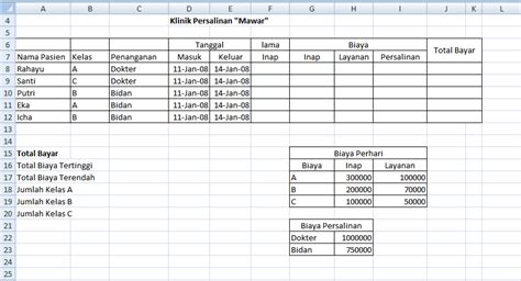 Contoh Soal Excel Dasar Dan Jawabannya Soal Praktik Latihan Excel