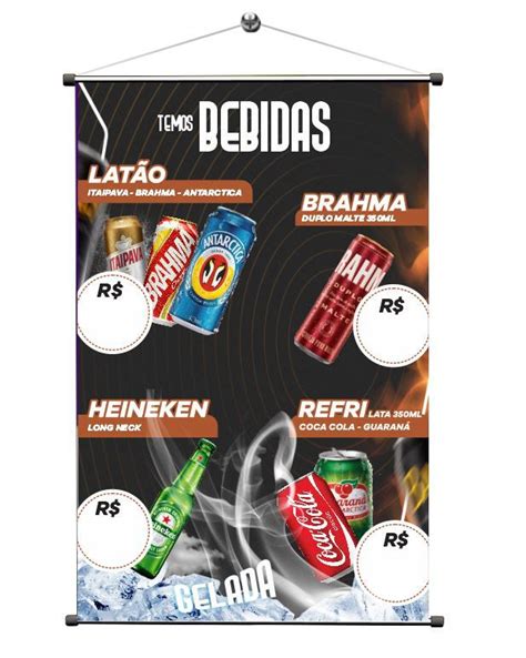 Banner Bebidas Tabela De Pre O Kradesivos