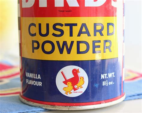 Rare Birds Custard Powder Tin Dessert Mix Retro Kitchen Products