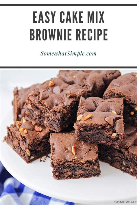 How To Make Brownies From A Box Of Cake Mix Recipe Cake Mix Brownies Fudgy Cake Cake Mix