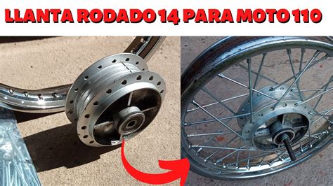 Rueda TRASERA MOTO 110 YouTube