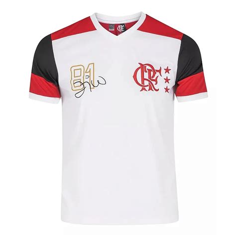 Camisa Flamengo 81 Zico Retro Braziline Shopee Brasil