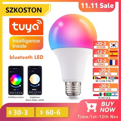 Time Illumination Tuya Smart Led Lights Bulb Wireless Bluetooth Lamp