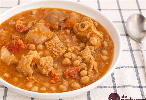 Garbanzos de bote con callos preparados Encuentra recetas rápidas y