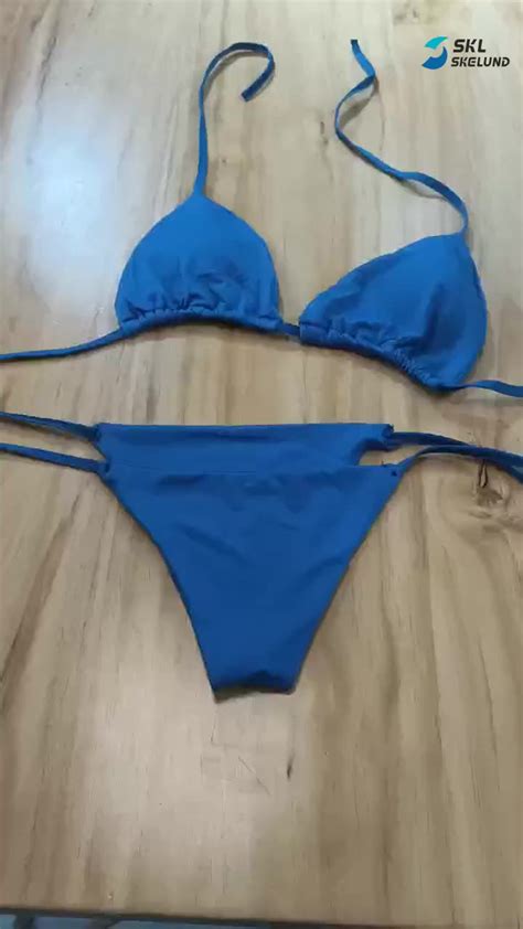 Bikini Bandage Liso De Diseñador Para Mujer Traje De Baño De Color Liso