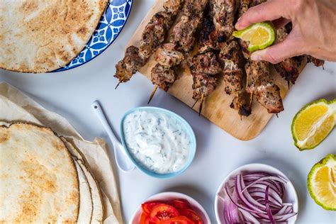 Greek Style Souvlaki With Homemade Tzatziki Olive And Mango