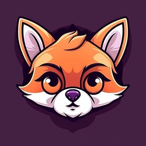 Premium Ai Image Cartoon Fox Face 2d Clipart Design