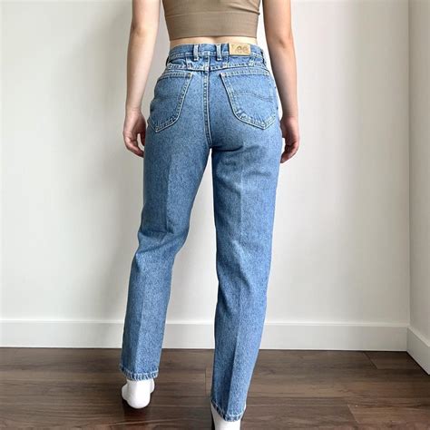 Vintage Lee Jeans classic high waisted mom jeans... - Depop