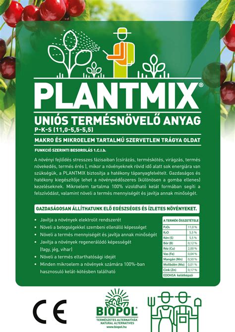 PlantMix uniós termésnövelő anyag 1 liter Biopol Kft