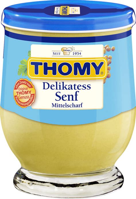 Thomy Delikatess Senf Mittelscharf Im Glas Ml Von Edeka F R