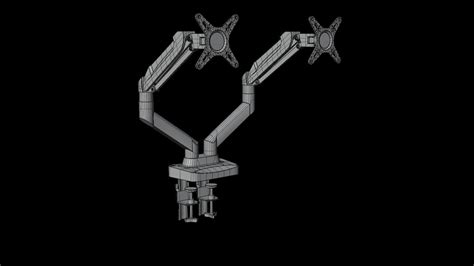 Dual Monitor Stand 3d Model Cgtrader