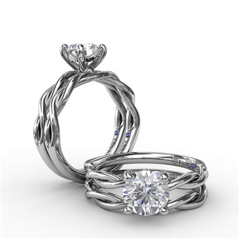 Elegantly Twisted Engagement Ring S4064 - Fana