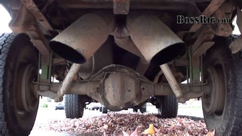 Crazy Dual 8 Inch Tips On A Cummins Power Ram Rear Dump Lifted 5 9