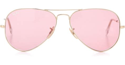 Lyst Ray Ban Aviator Sunglasses In Pink