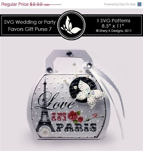 Svg Printable Favors Gift Purse Etsy Musterpapier Geschenke