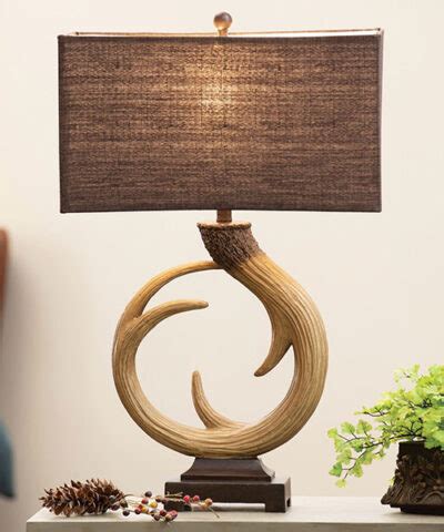 Antler Table Lamp | Rustic Antler Chandeliers & Lamps