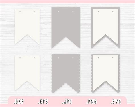 Banners Svg Pennant Svg Bunting Flag Svg Cut File For Etsy