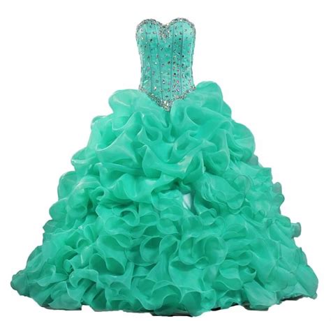 Encantador Debutante Vestidos 2016 Querida Cristal Lantejoulas Ruffles