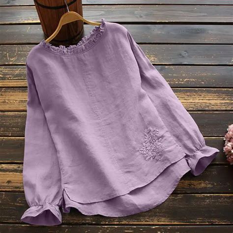 Fashion Embroidery Shirts Women S Autumn Blouse 2023 Zanzea Casual Long Sleeve Ruffle Blusas