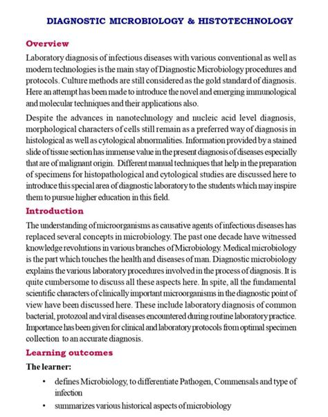 SOLUTION Diagnostic Microbiology Histotechnology Studypool