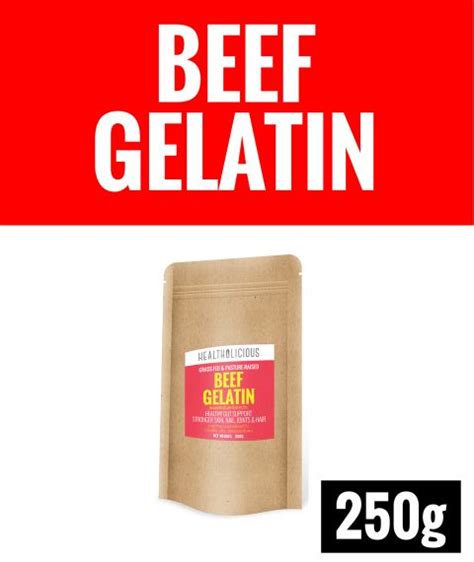 Pasture Raised Beef Gelatin Powder 250g Healtholicious One Stop