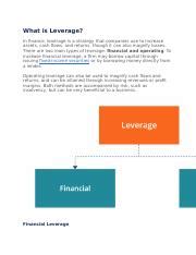 What Is Leverage Docx What Is Leverage In Finance Leverage Is A