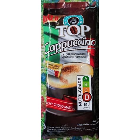 Top Coffee Cappuccino Instant Coffee Powdered Drink With Choco Malt