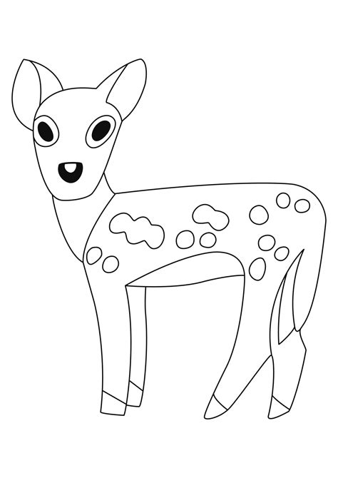 Coloriage Imprimer Coloriages Animaux Biche Doigts