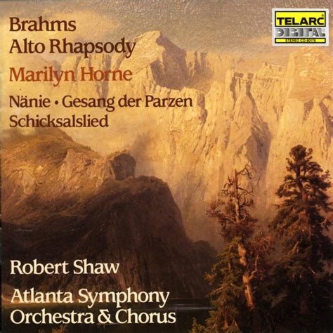 Brahms Alto Rhapsody Gesang Der Parzen Nanie Schicksalslied Amazon