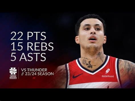 Kyle Kuzma Pts Rebs Asts Vs Thunder Season Youtube