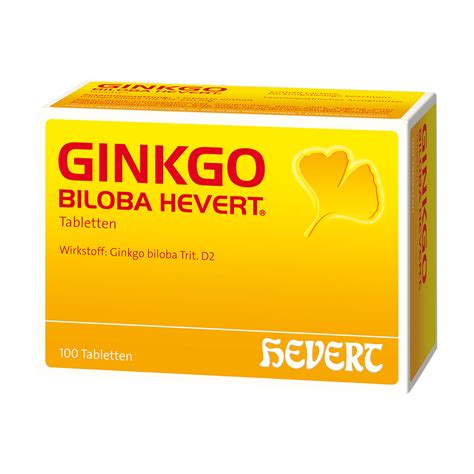 GINKGO BILOBA HEVERT TABL 100 St Arzneimittel Datenbank