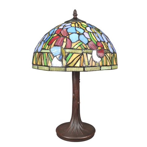 Lampe Tiffany Avec Un Vitrail Fleuri Lampes Tiffany