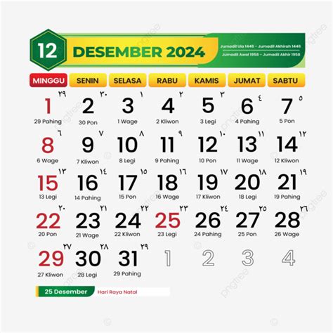 Kalender Desember 2024 Vektor Kalender Desember 2024 Desember 2024