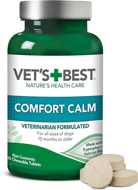 Vets Best Comfort Calm Calming Dog Supplements 30 Chewable Tablets