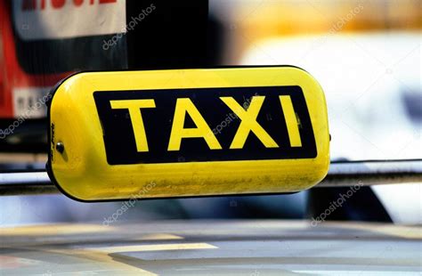 Taxi Cab Car Roof Sign Close Up — Stock Photo © Alextimaios 2656030