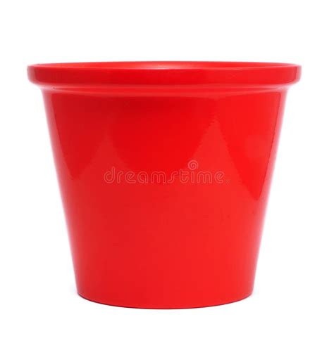 Red Ceramic Flower Pot Stock Image Image Of Flower Flowerpot 12907981