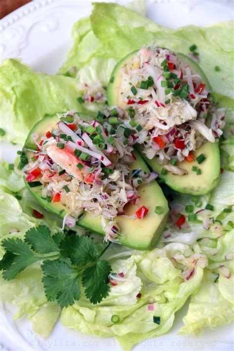 Crab Salad Stuffed Avocados Avocado Recipes Laylita S Recipes