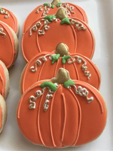 Fall Pumpkin Decorated Cookies Pumpkin Sugar Cookies Cookie