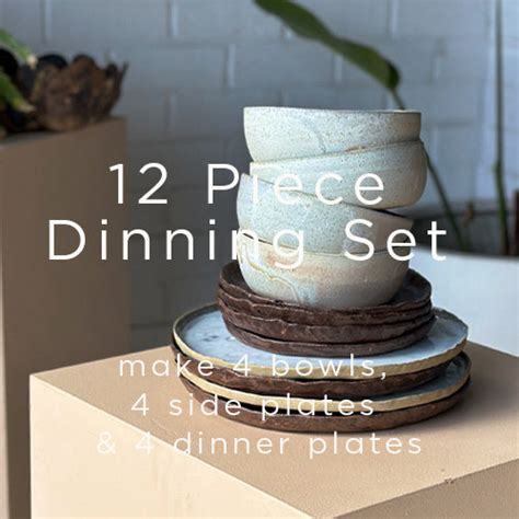 12 Piece Dinner Set – Part Time Ceramics