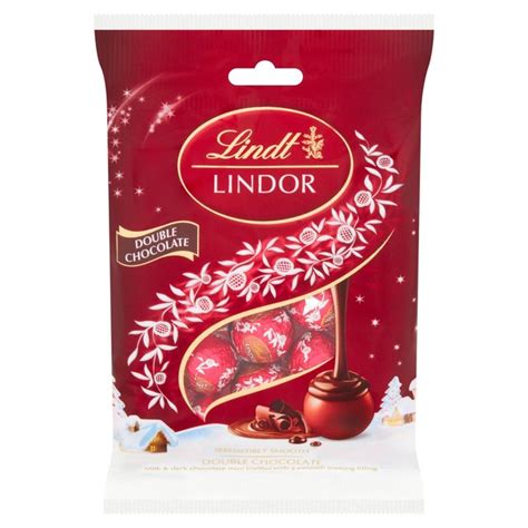 Lindt Lindor Double Chocolate Mini Truffles Bag Ocado