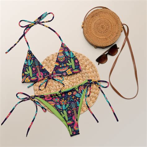 Aztec String Bikini Western Swimwear Womens Swimwear Boho Bikini