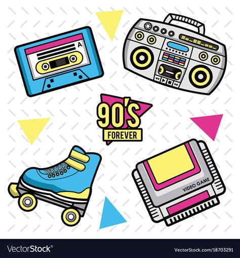 90s Forever Design Royalty Free Vector Image Vectorstock