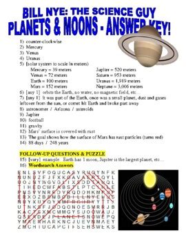 Bill Nye the Science Guy : PLANETS AND MOONS (space / planets video ...