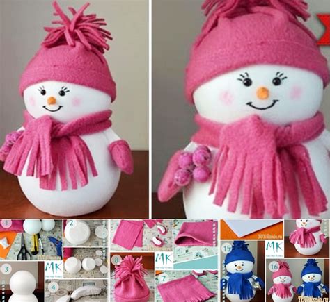 Wonderful Diy Easiest Snowman From Styrofoam Ball