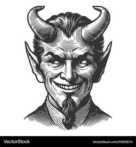 Devilish Figure Smiling Royalty Free Vector Image