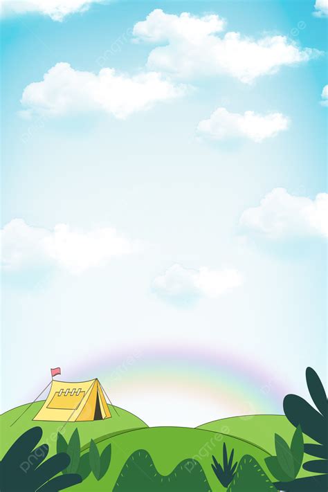 Cartoon Summer Camp Poster Background Wallpaper Image For Free Download ...